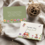 Fairy First Birthday Heel veel dank Kaart<br><div class="desc">Fairy thema eerste verjaardag dank u behuizing kaart.</div>
