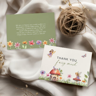 Fairy First Birthday Heel veel dank Kaart