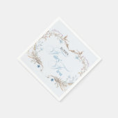 Fairy First Birthday Invitation | Elegant Blue  Servet (Hoek)