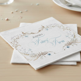 Fairy First Birthday Invitation | Elegant Blue  Servet