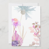 Fairy First Birthday Invitation Kaart (Achterkant)