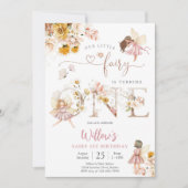 Fairy First Birthday Invitation Kaart (Voorkant)