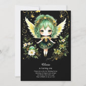 Fairy First Birthday Invitation Kaart (Voorkant)