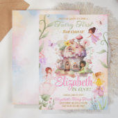Fairy First Birthday Invitation Kaart