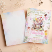 Fairy First Birthday Invitation Kaart