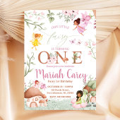 Fairy First Birthday Invitation Kaart