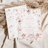 Fairy First Birthday Invitation Kaart