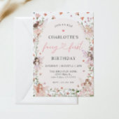 Fairy First Birthday Invitation Kaart