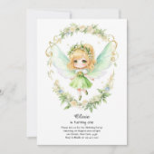 Fairy First Birthday Invitation Kaart (Voorkant)