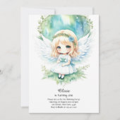 Fairy First Birthday Invitation Kaart (Voorkant)