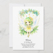 Fairy First Birthday Invitation Kaart (Voorkant)