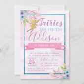 Fairy First Birthday Invitation Kaart (Voorkant)