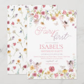 Fairy First Birthday Kaart (Voorkant / Achterkant)