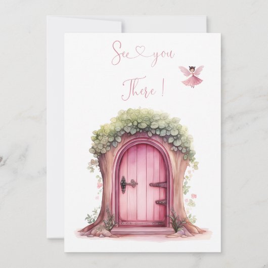 Fairy First Birthday Magische feestuitnodiging Kaart (Achterkant)