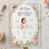Fairy First Birthday Milestone Acrylic Welcome Acryl Bord