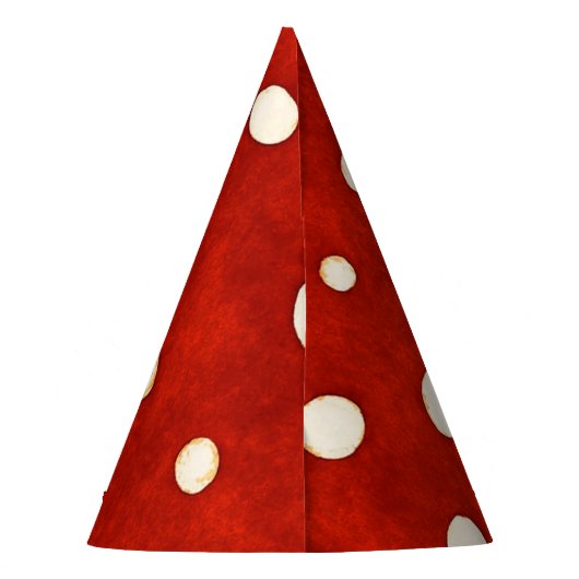 Fairy First Birthday Mushroom Red Polka dot Feesthoedjes (Achterkant)