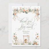 Fairy First Birthday Party Personalized Bedankkaart (Voorkant)