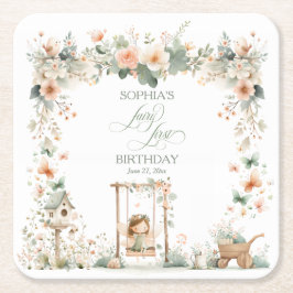 Fairy First Birthday Party Personalized Kartonnen Onderzetters