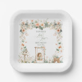 Fairy First Birthday Party Personalized Papieren Bordje (Voorkant)