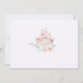 Fairy First Birthday Pastel Whimsical Photo Kaart (Achterkant)