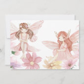 Fairy First Birthday Photo Invitation Kaart (Achterkant)