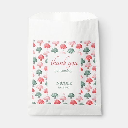 Fairy First Birthday Schattige Kleurrijke Paddesto Bedankzakje (Voorkant)