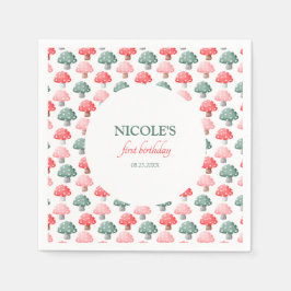 Fairy First Birthday Schattige Kleurrijke Paddesto Servet