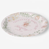 Fairy First Birthday Whimsical Enchanted Garden Papieren Bordje (Gekanteld)