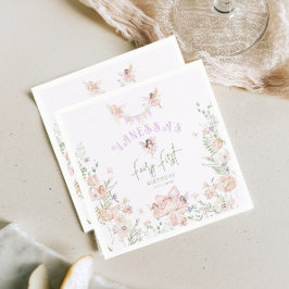 Fairy First Birthday Whimsical garden Lilac Servet