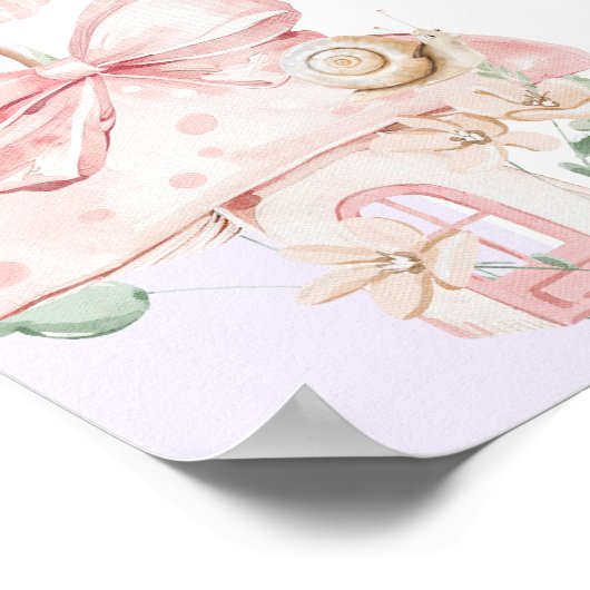 Fairy First Birthday Whimsical Purple Welcome Poster (Hoek)