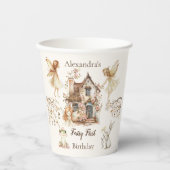 Fairy First Birthday Woodland Floral Papieren Bekers (Voorkant)