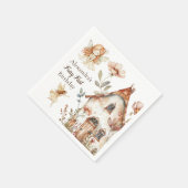 Fairy First Birthday Woodland Floral Servet (Hoek)