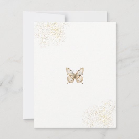 Fairy First Boho Verjaardagsfeest Time Capsule Notitiekaartje (Achterkant)