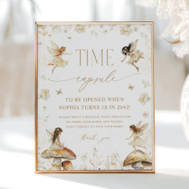 Fairy First Boho Verjaardagsfeest Time Capsule Poster