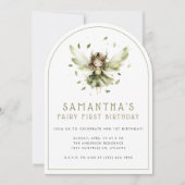 Fairy First Enchanted Forest eerste verjaardagsfee Kaart (Voorkant)