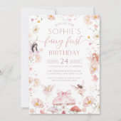 Fairy First Enchanted Garden Fairy Girl Verjaardag Kaart (Voorkant)