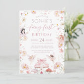 Fairy First Enchanted Garden Fairy Girl Verjaardag Kaart (Staand voorkant)