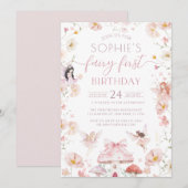 Fairy First Enchanted Garden Fairy Girl Verjaardag Kaart (Voorkant / Achterkant)