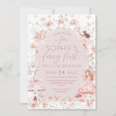 Fairy First Enchanted Garden Fairy Girl Verjaardag Kaart (Voorkant)