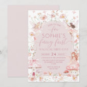 Fairy First Enchanted Garden Fairy Girl Verjaardag Kaart (Voorkant / Achterkant)