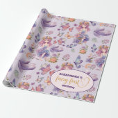 Fairy First Enchanted Woodland 1st Birthday Cadeaupapier (Uitgerold)
