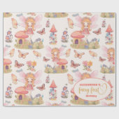 Fairy First Enchanted Woodland 1st Birthday Cadeaupapier (Vlak)