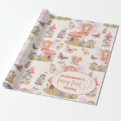 Fairy First Enchanted Woodland 1st Birthday Cadeaupapier (Uitgerold)