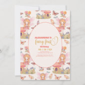 Fairy First Enchanted Woodland 1st Birthday Kaart (Voorkant)