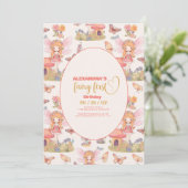 Fairy First Enchanted Woodland 1st Birthday Kaart (Staand voorkant)