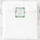 Fairy First Enchanted Woodland 1st Dank u Vierkante Sticker (Tas)