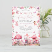 Fairy First Fairy Forest Magical Girl Verjaardag Kaart (Staand voorkant)