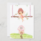Fairy First Fairyland & Garden verjaardagsuitnodig Kaart (Achterkant)