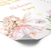 Fairy First Floral Garden Verjaardag Mijlpaal Teke Poster (Hoek)
