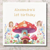 Fairy First Floral Girl's 1st Birthday Party Servet